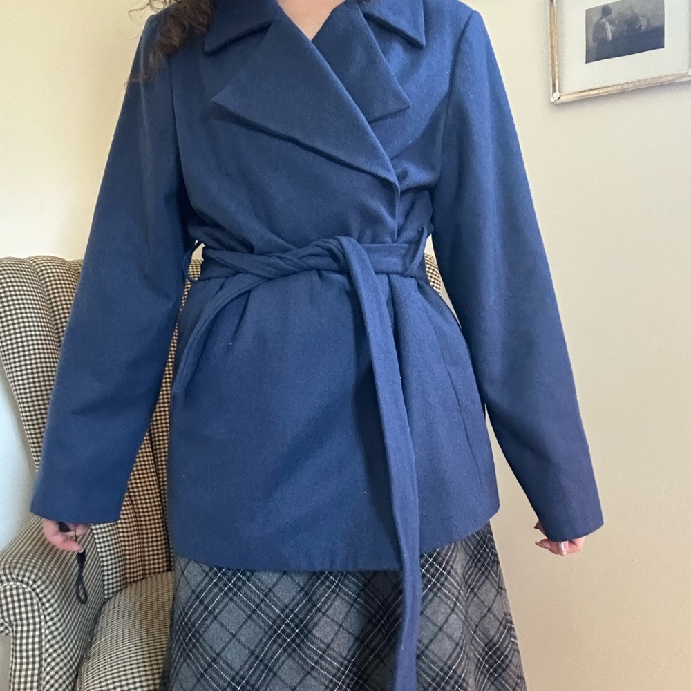 Old Navy Women's Navy Belted wool Pea Coat